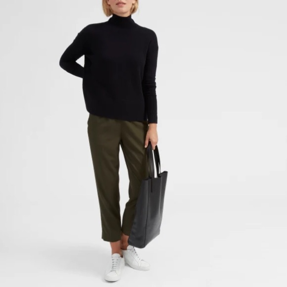 Everlane Italian wool GoWeave Easy Pant 8 Olive Green